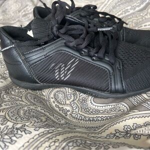 Black varsity cheerleading shoes